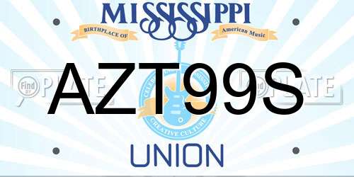 AZT99S Mississippi License Plate