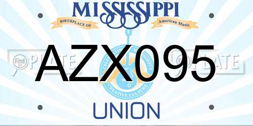 AZX095 Mississippi License Plate