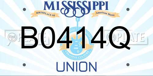 B0414Q Mississippi License Plate