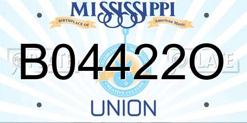 B04422O Mississippi License Plate