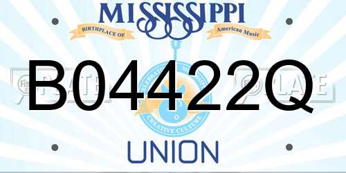 B04422Q Mississippi License Plate