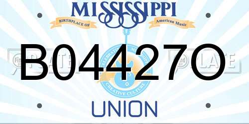 B04427O Mississippi License Plate