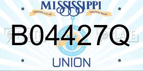 B04427Q Mississippi License Plate