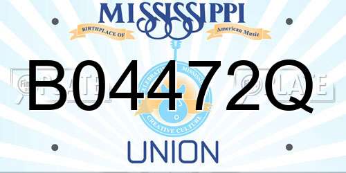 B04472Q Mississippi License Plate