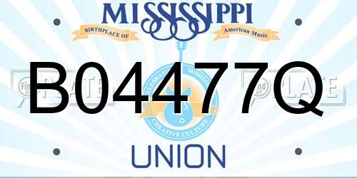 B04477Q Mississippi License Plate