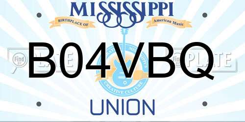 B04VBQ Mississippi License Plate