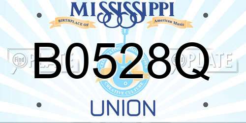 B0528Q Mississippi License Plate