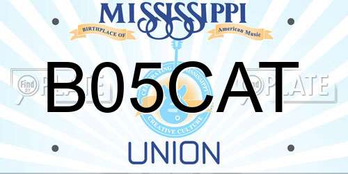 B05CAT Mississippi License Plate