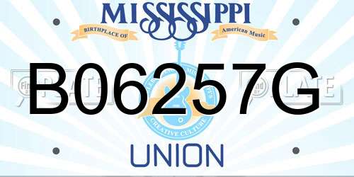 B06257G Mississippi License Plate