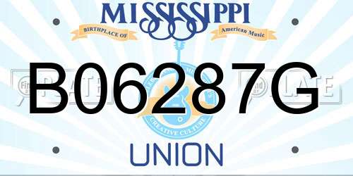 B06287G Mississippi License Plate