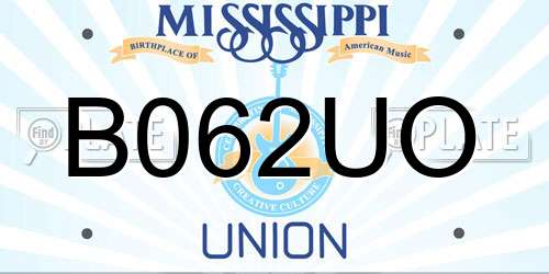 B062UO Mississippi License Plate