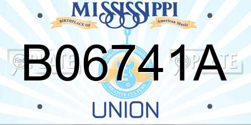 B06741A Mississippi License Plate
