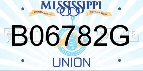 B06782G Mississippi License Plate