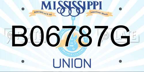 B06787G Mississippi License Plate