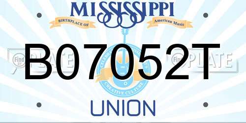B07052T Mississippi License Plate