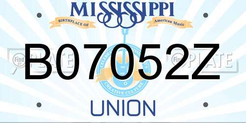B07052Z Mississippi License Plate
