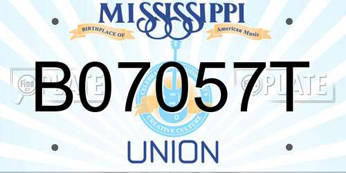 B07057T Mississippi License Plate