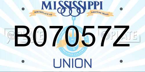 B07057Z Mississippi License Plate
