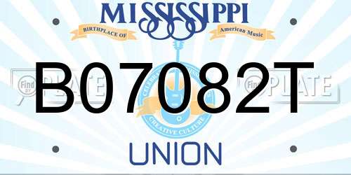 B07082T Mississippi License Plate