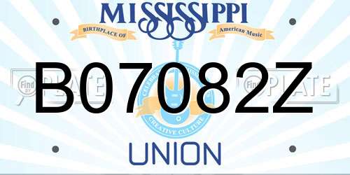 B07082Z Mississippi License Plate