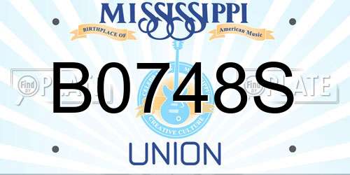 B0748S Mississippi License Plate