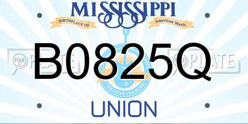 B0825Q Mississippi License Plate