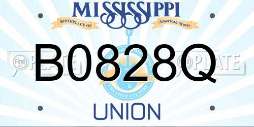 B0828Q Mississippi License Plate