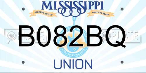 B082BQ Mississippi License Plate