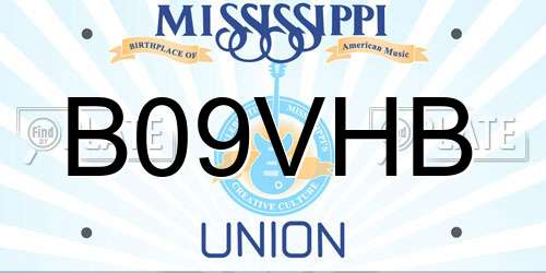 B09VHB Mississippi License Plate