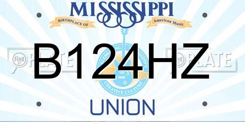 B124HZ Mississippi License Plate