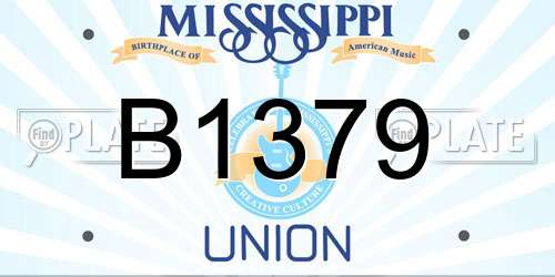 B1379 Mississippi License Plate