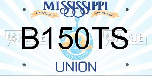 B150TS Mississippi License Plate