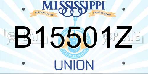B15501Z Mississippi License Plate