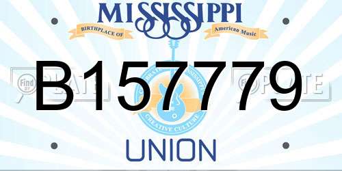 B157779 Mississippi License Plate