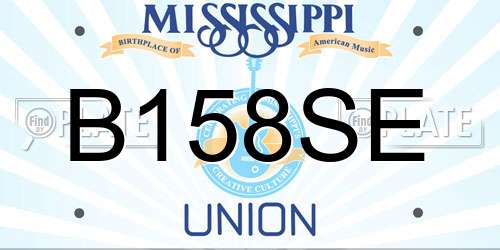 B158SE Mississippi License Plate