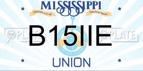 B15IIE Mississippi License Plate