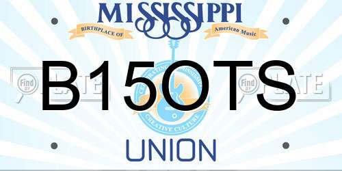 B15OTS Mississippi License Plate