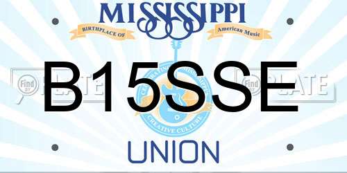 B15SSE Mississippi License Plate