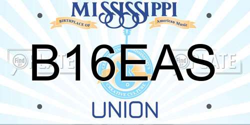 B16EAS Mississippi License Plate