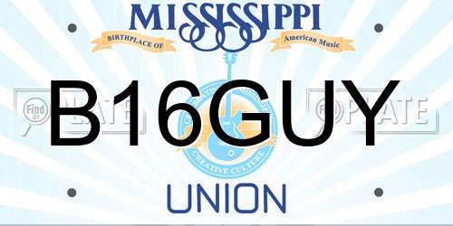 B16GUY Mississippi License Plate