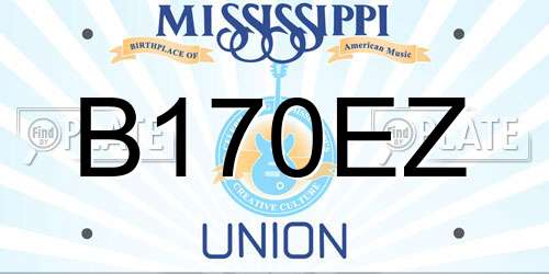 B170EZ Mississippi License Plate