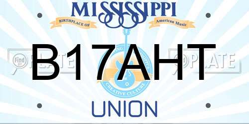 B17AHT Mississippi License Plate