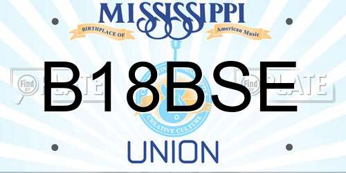 B18BSE Mississippi License Plate