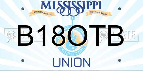 B18OTB Mississippi License Plate
