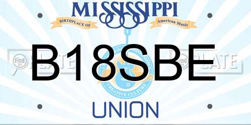 B18SBE Mississippi License Plate
