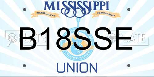 B18SSE Mississippi License Plate