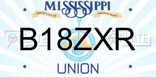 B18ZXR Mississippi License Plate