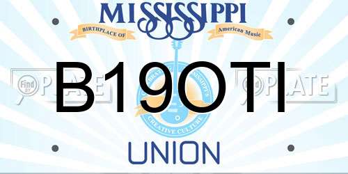 B19OTI Mississippi License Plate