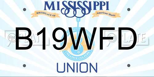 B19WFD Mississippi License Plate