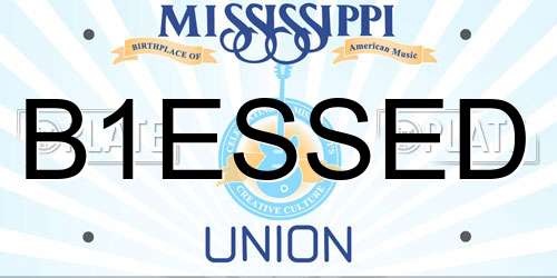 B1ESSED Mississippi License Plate